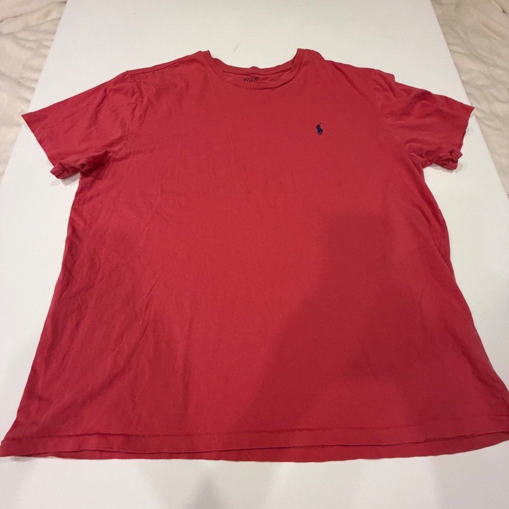 Polo Ralph Lauren Mens XXL Red Short Sleeve Pony Logo Cotton T-Shirt